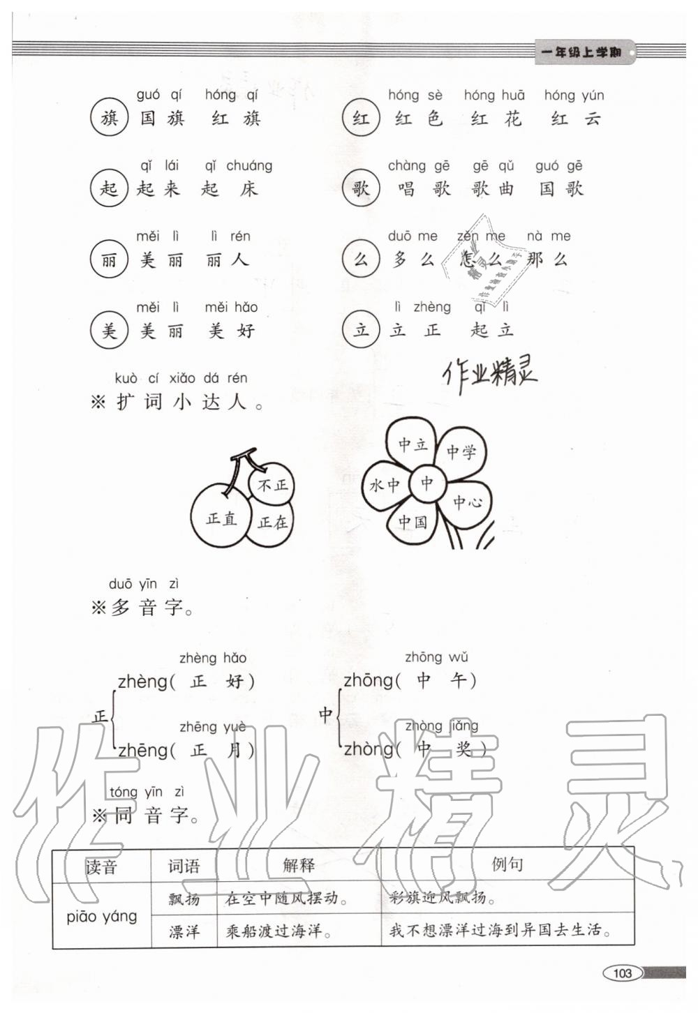 2019年新課堂同步學(xué)習(xí)與探究一年級(jí)語(yǔ)文上學(xué)期人教版 第103頁(yè)