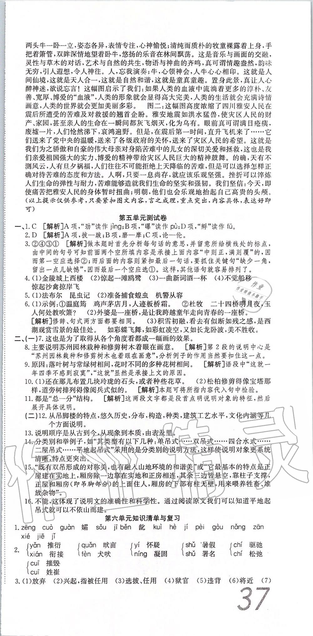 2019年全優(yōu)標(biāo)準(zhǔn)卷八年級語文上冊人教版 第9頁