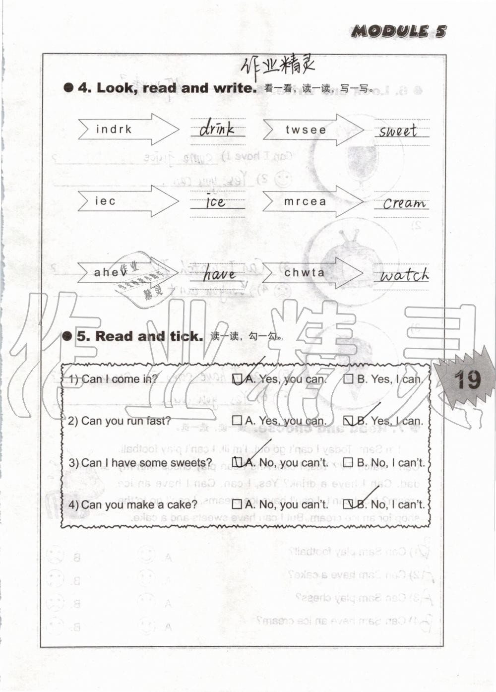 2019年配套練習(xí)冊(cè)三年級(jí)英語(yǔ)上冊(cè)外研版一起外語(yǔ)教學(xué)與研究出版社 第19頁(yè)