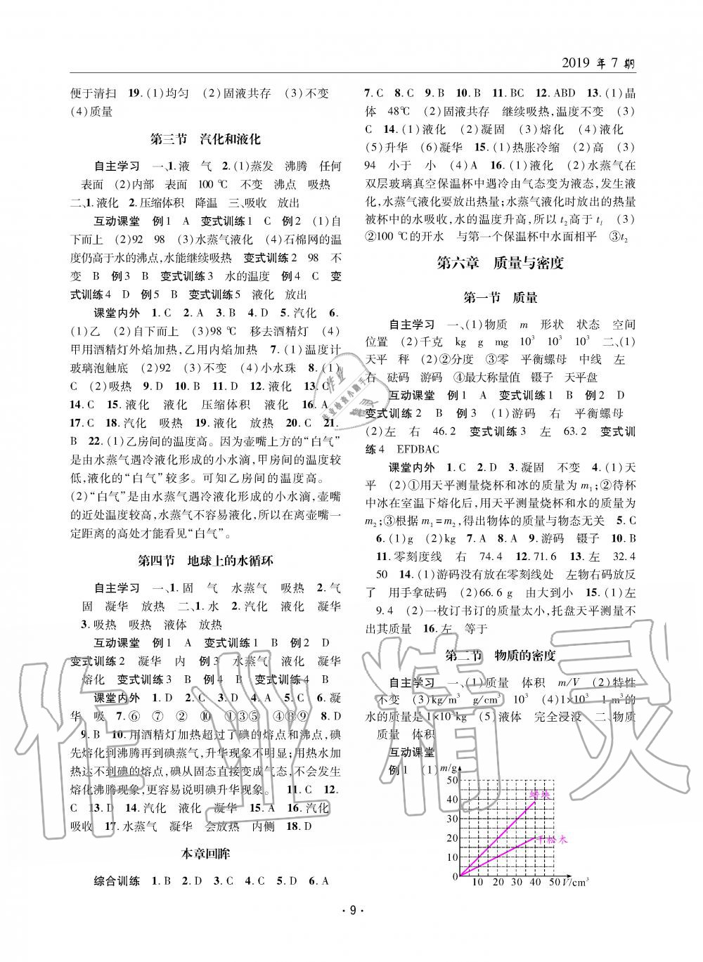 2019年理科爱好者八年级物理上册教科版第7期 第8页