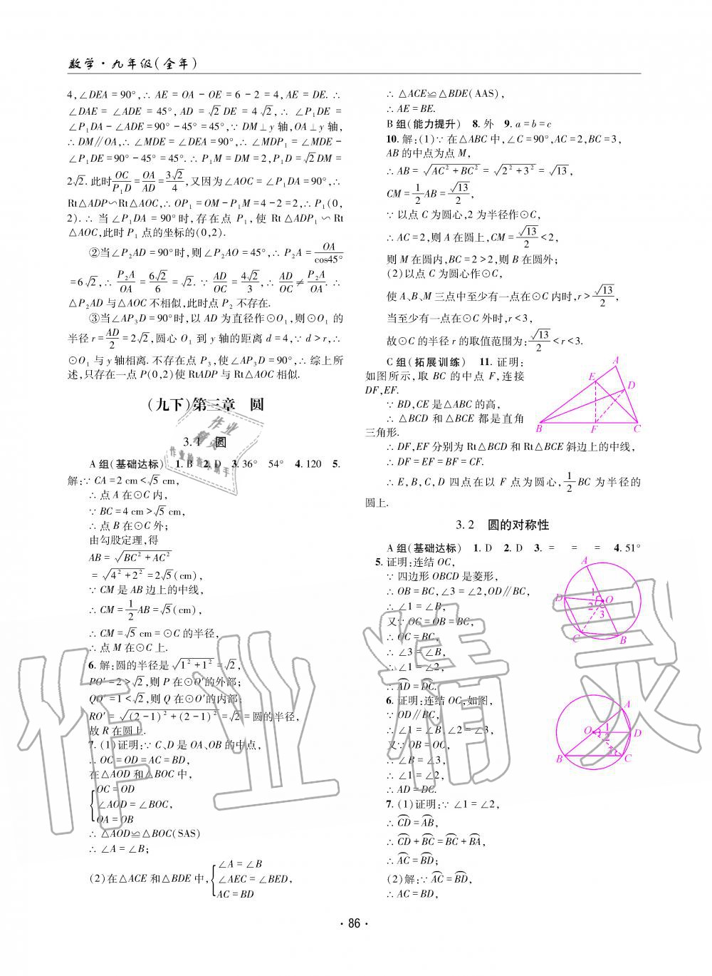 2019年理科爱好者九年级数学全一册北师大版第11期 第85页