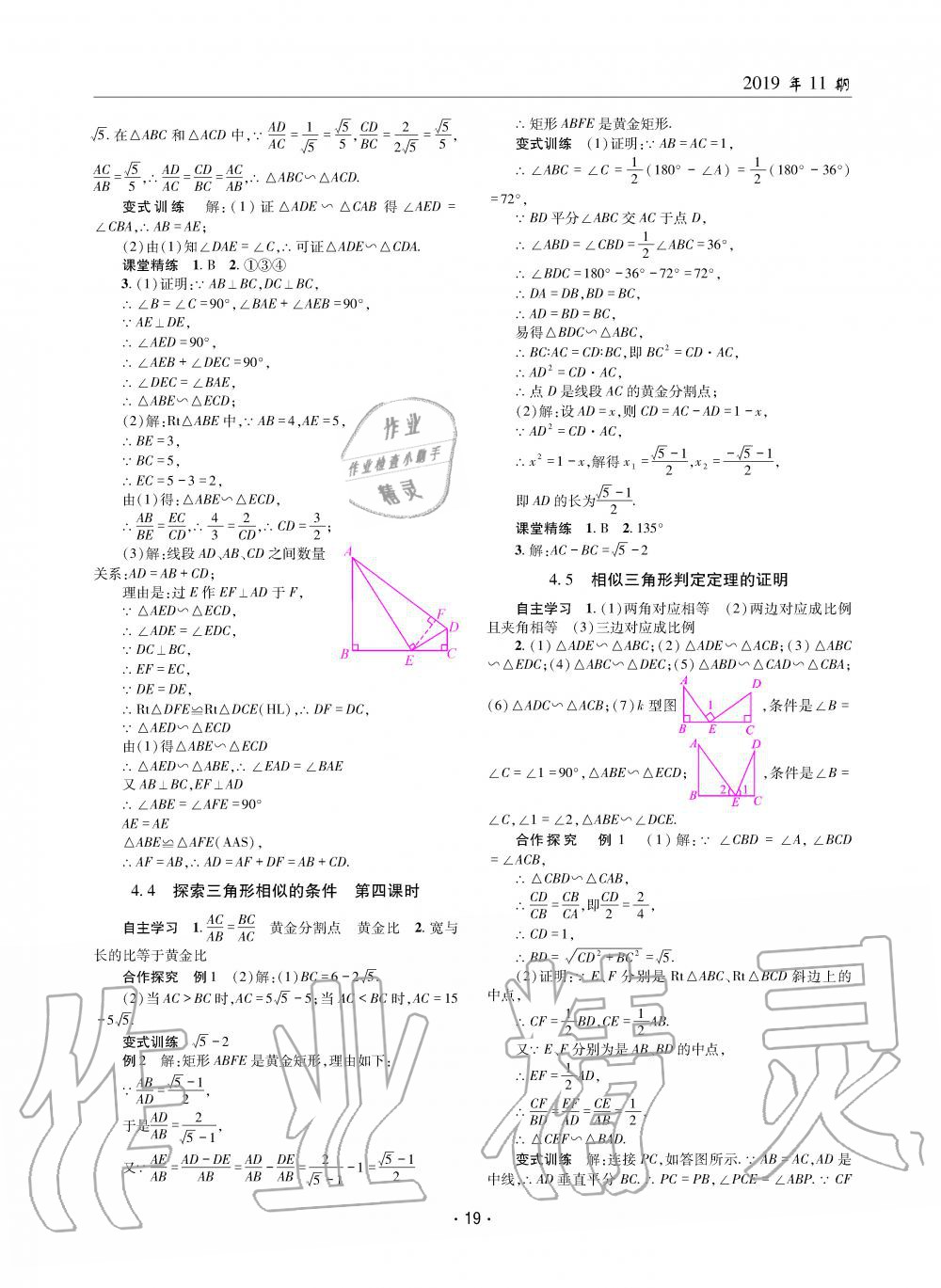 2019年理科爱好者九年级数学全一册北师大版第11期 第18页