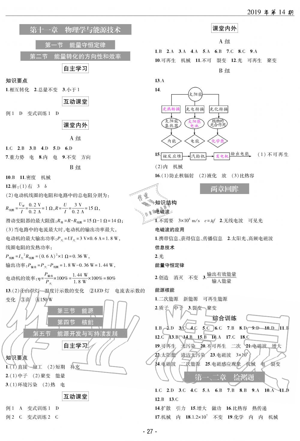 2019年理科愛好者九年級物理全一冊教科版第14期 第27頁