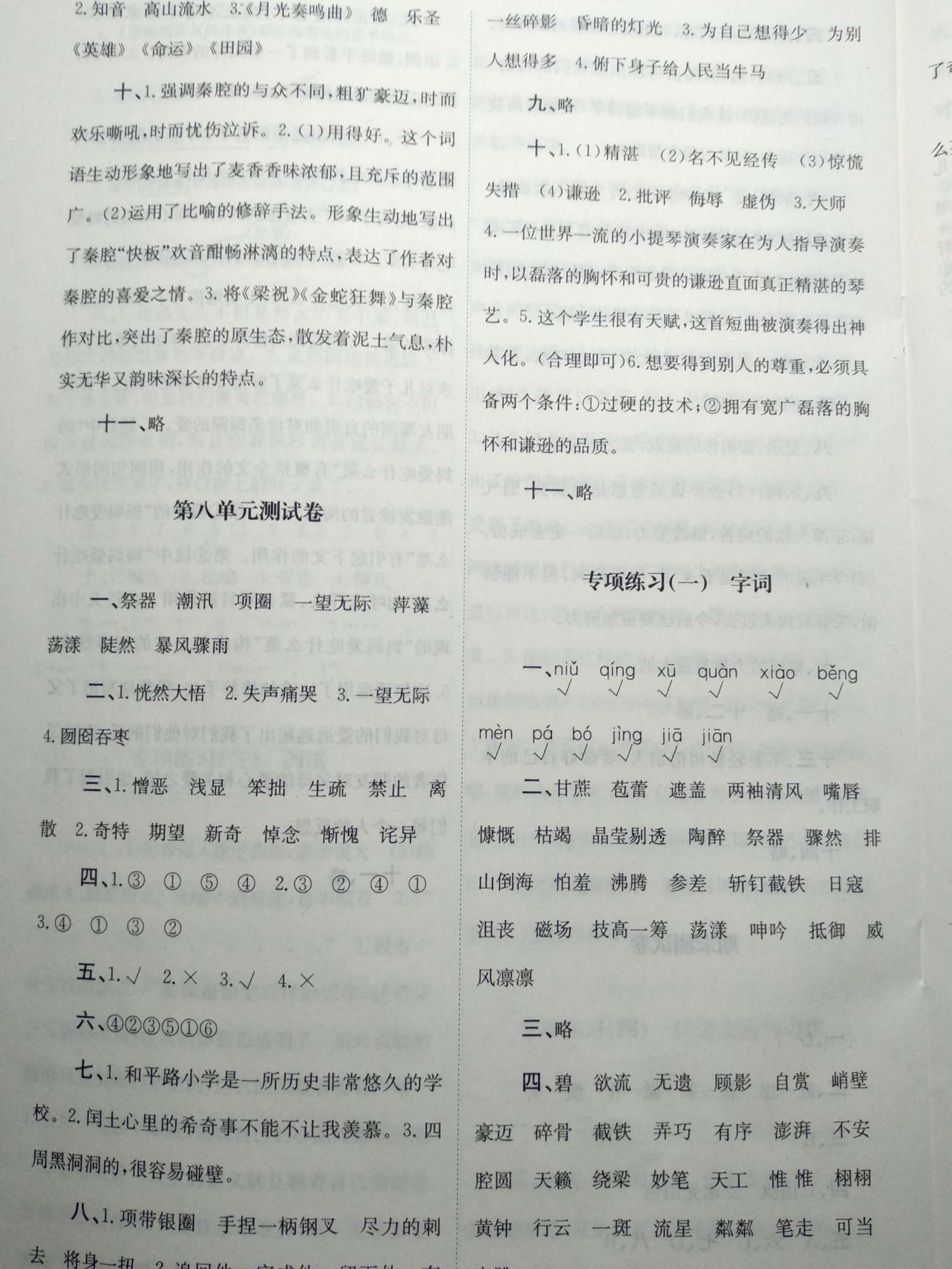 2019年課內(nèi)課外直通車(chē)六年級(jí)語(yǔ)文上冊(cè)人教版河南專(zhuān)版 第9頁(yè)