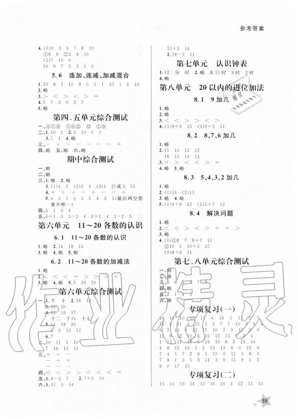 2019年小學(xué)配套練習(xí)冊(cè)一年級(jí)數(shù)學(xué)上冊(cè)人教版 第2頁(yè)