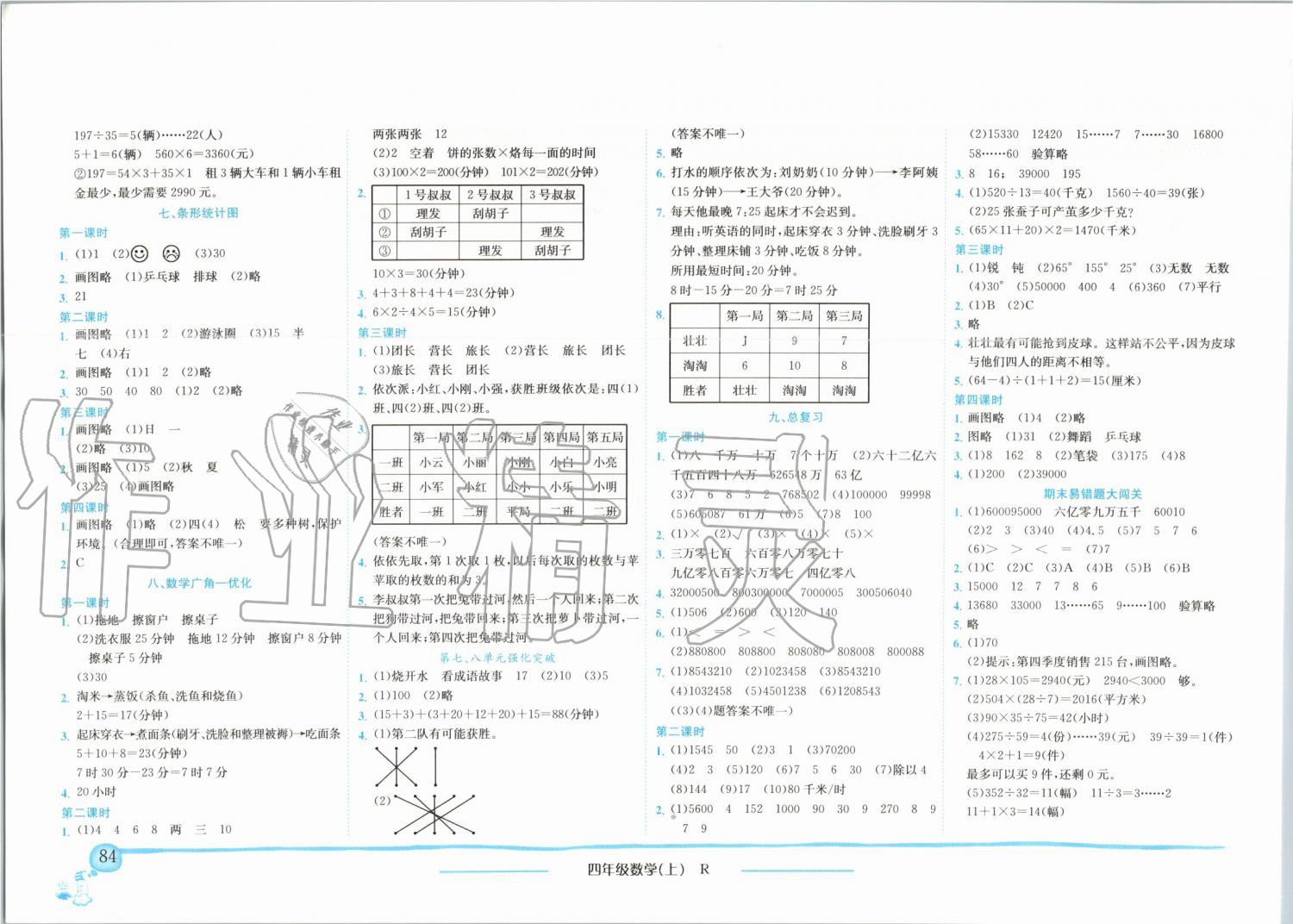 2019年黄冈小状元作业本四年级数学上册人教版广东专版 第6页