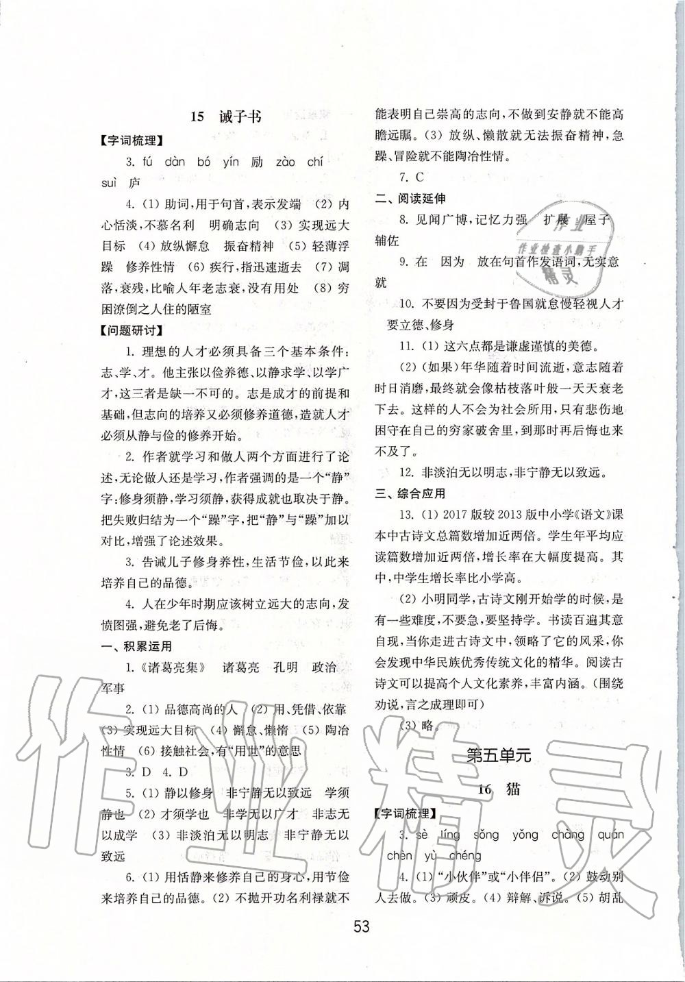 2019年初中基礎(chǔ)訓(xùn)練七年級(jí)語(yǔ)文上冊(cè)人教版山東教育出版社 第13頁(yè)