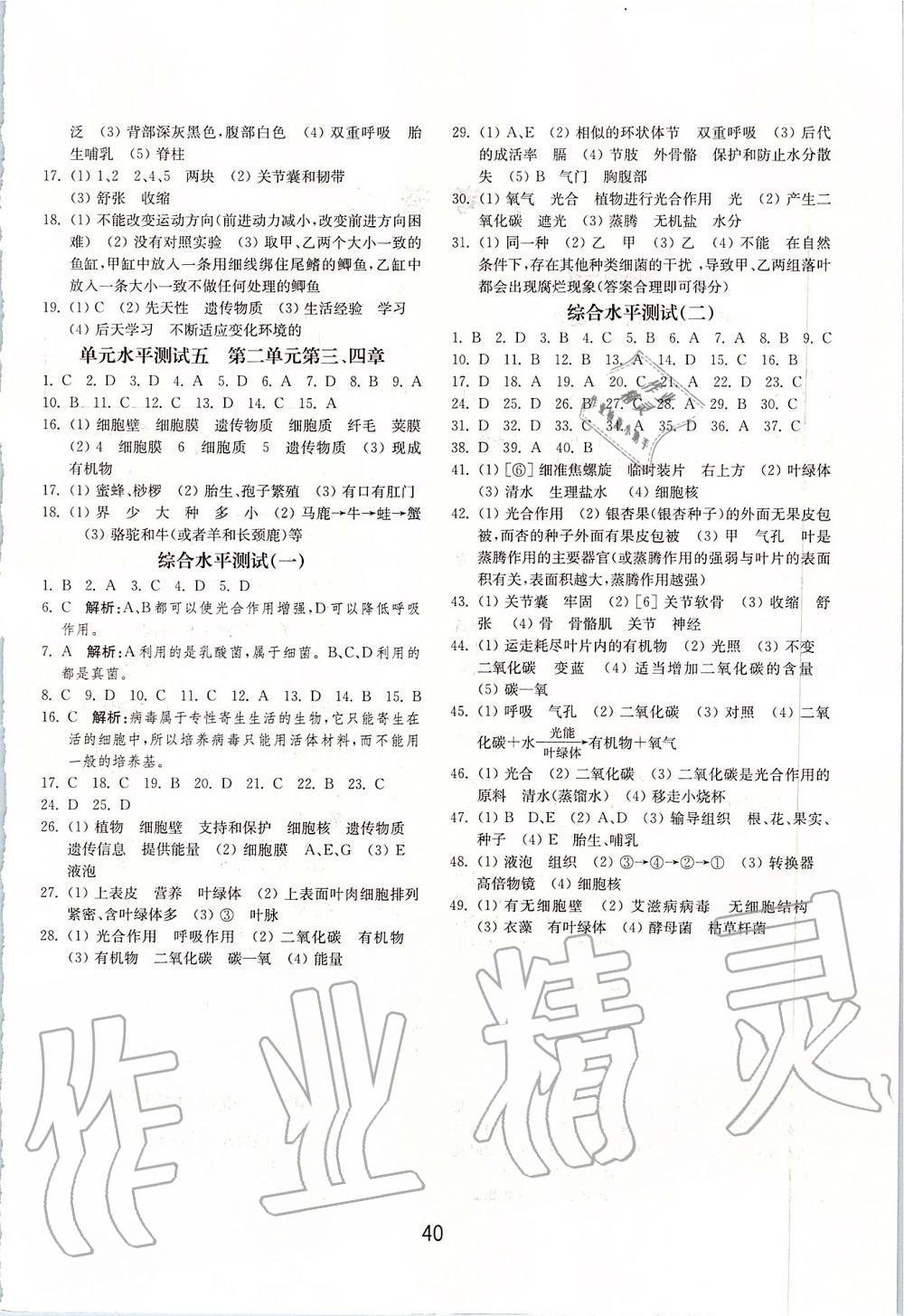 2019年初中基礎(chǔ)訓(xùn)練七年級(jí)生物學(xué)上冊(cè)濟(jì)南版山東教育出版社 第4頁(yè)