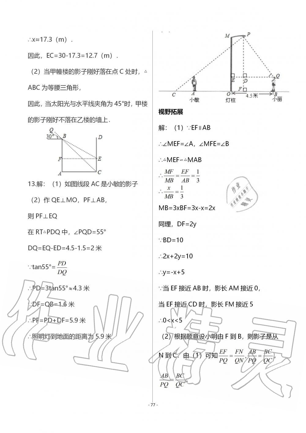 2019年育才金典九年級數(shù)學全一冊北師大版 第77頁