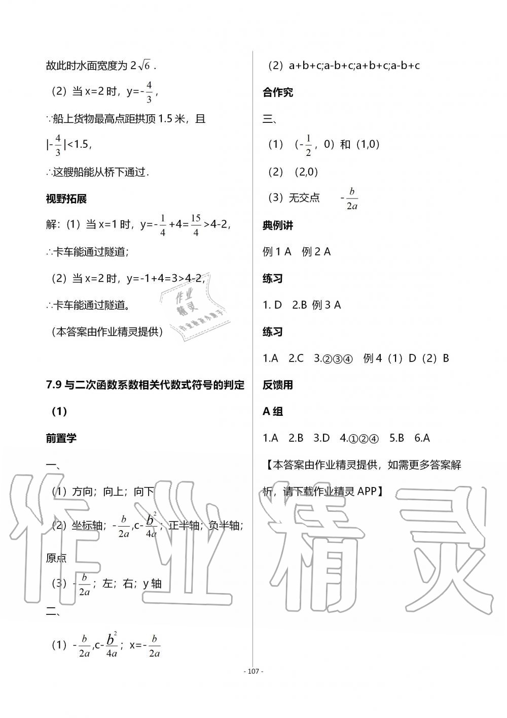 2019年育才金典九年級(jí)數(shù)學(xué)全一冊北師大版 第107頁