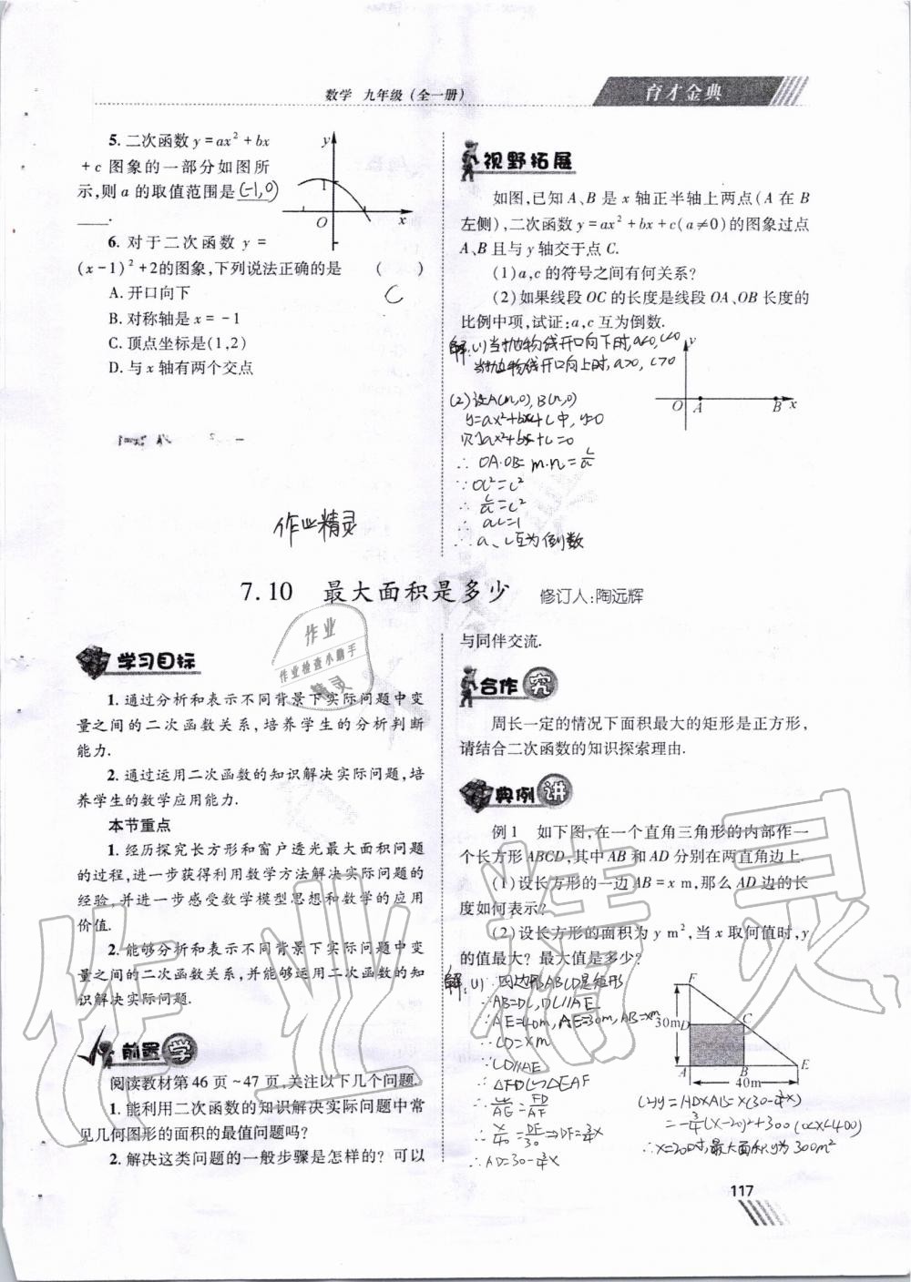 2019年育才金典九年級(jí)數(shù)學(xué)全一冊北師大版 第110頁