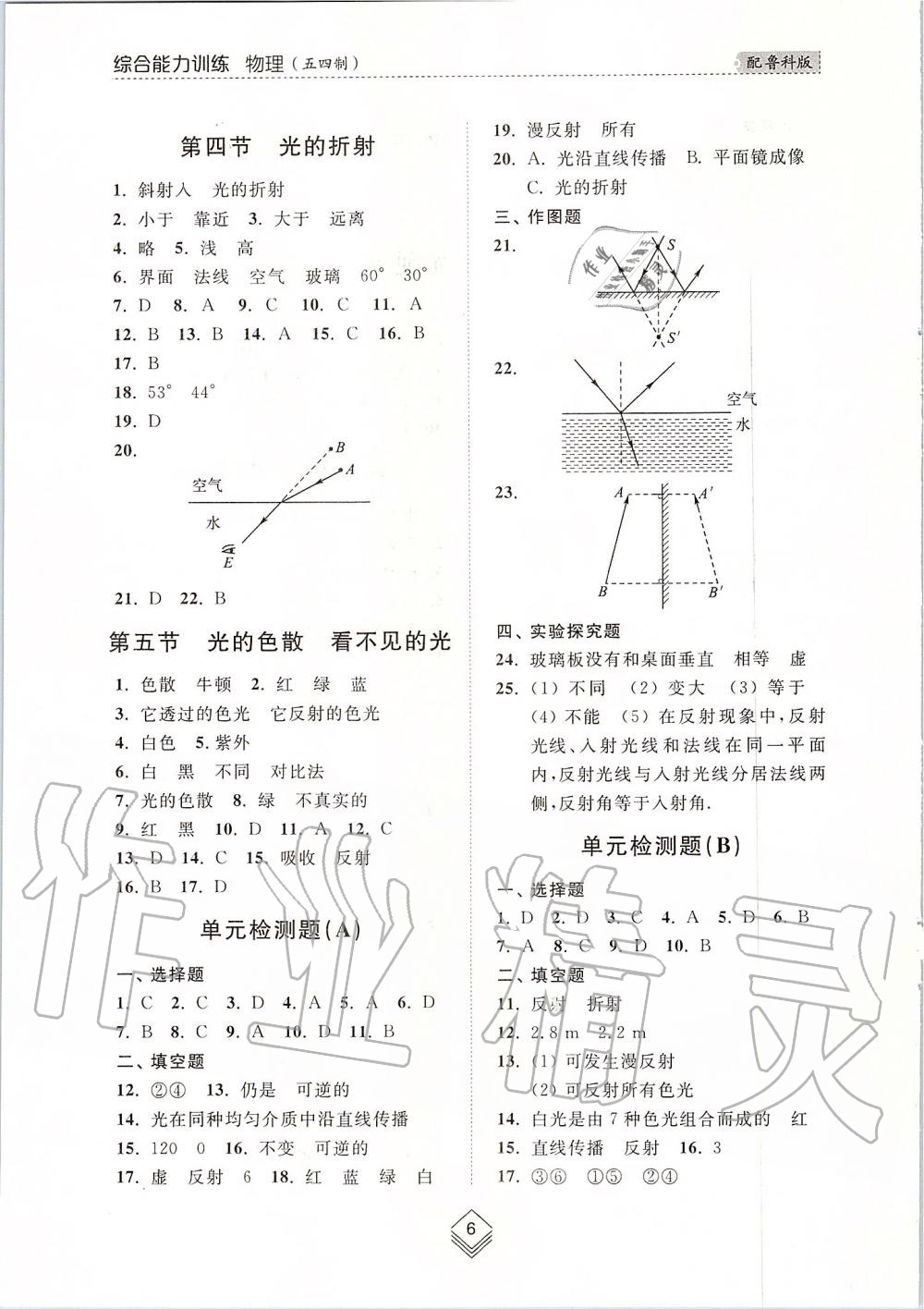 2019年綜合能力訓(xùn)練八年級(jí)物理上冊(cè)魯科版五四制 第6頁(yè)