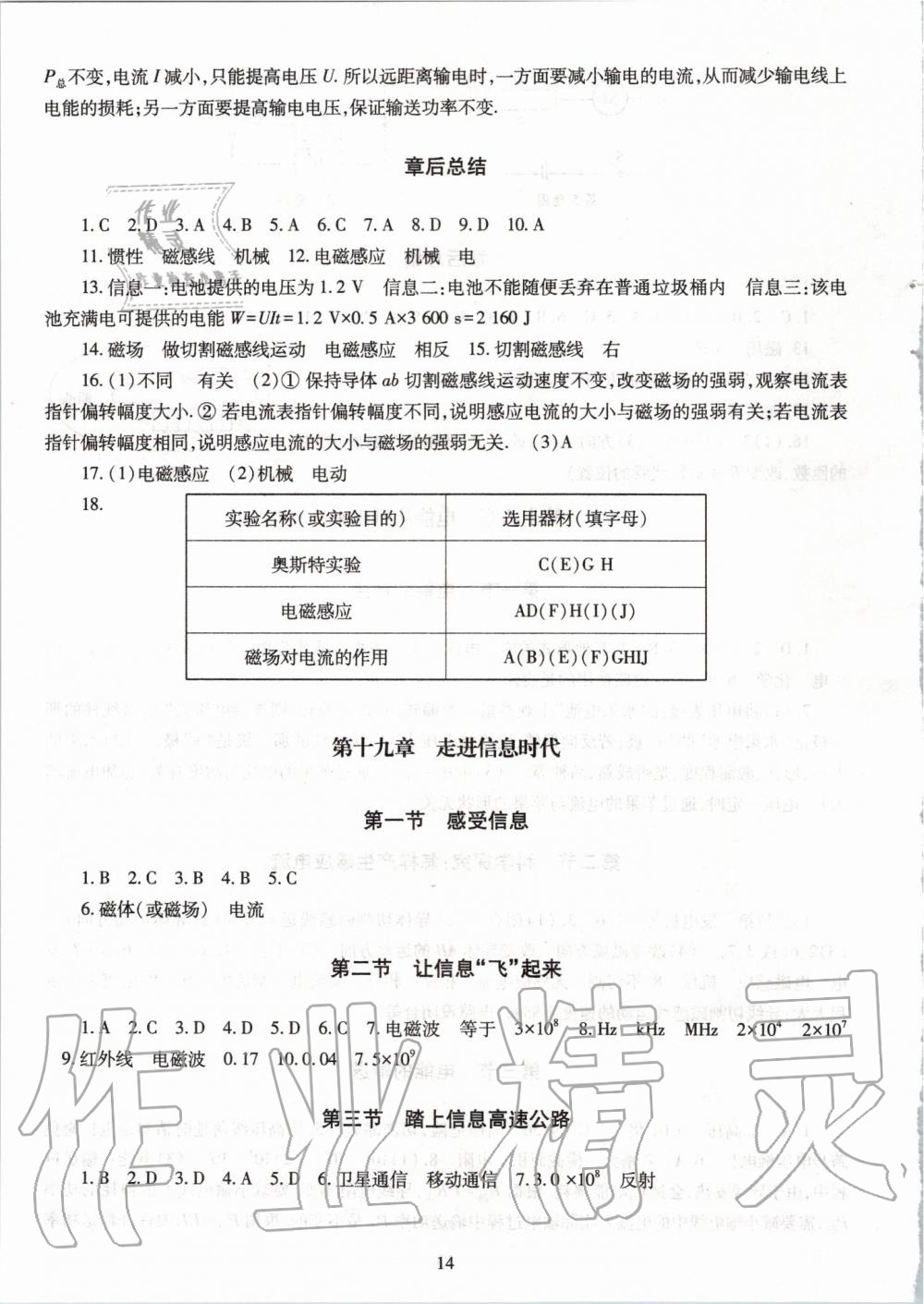 2019年智慧學(xué)習(xí)九年級物理全一冊滬科版 第14頁