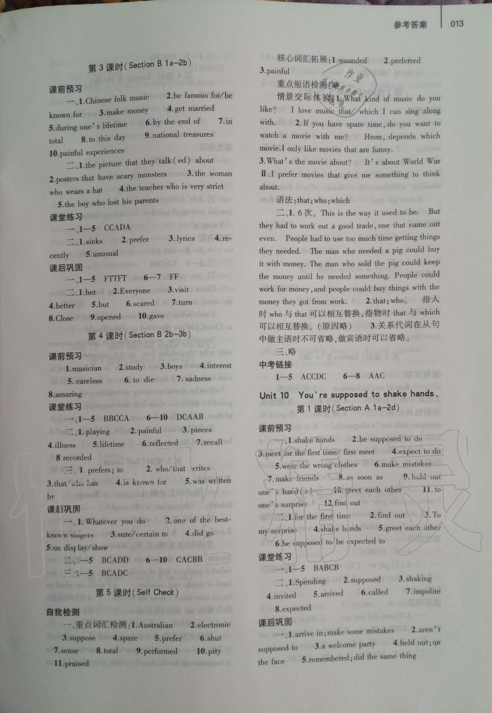 2019年基礎(chǔ)訓(xùn)練九年級英語全一冊人教版大象出版社 第13頁