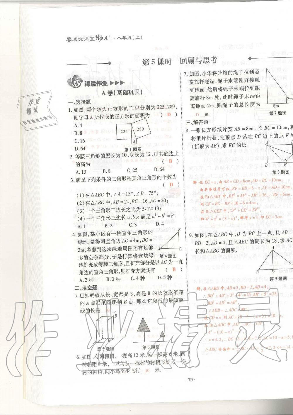 2019年蓉城優(yōu)課堂給力A加八年級數(shù)學(xué)上冊北師大版 第79頁