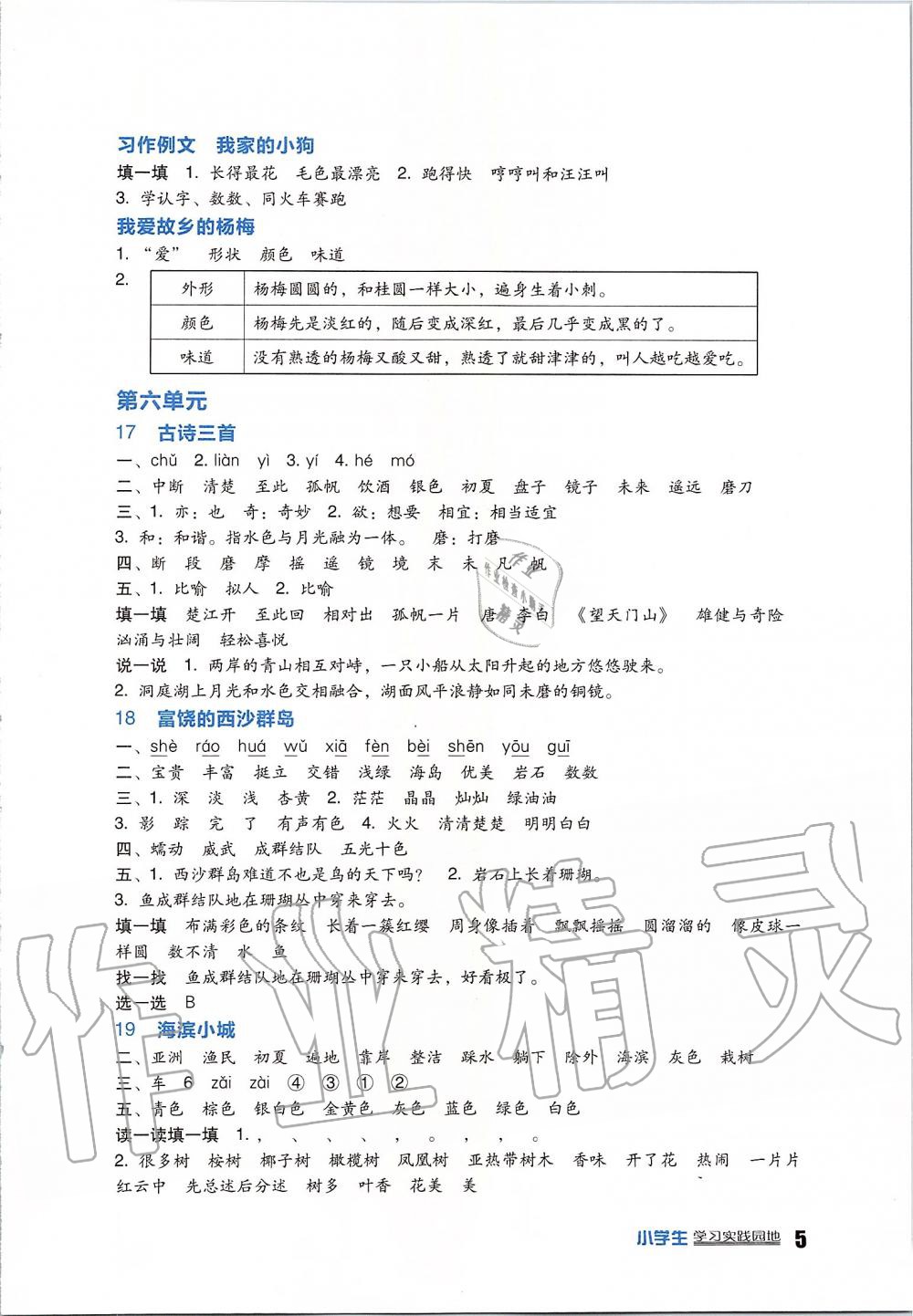 2019年新課標(biāo)小學(xué)生學(xué)習(xí)實(shí)踐園地三年級語文上冊人教版 第5頁