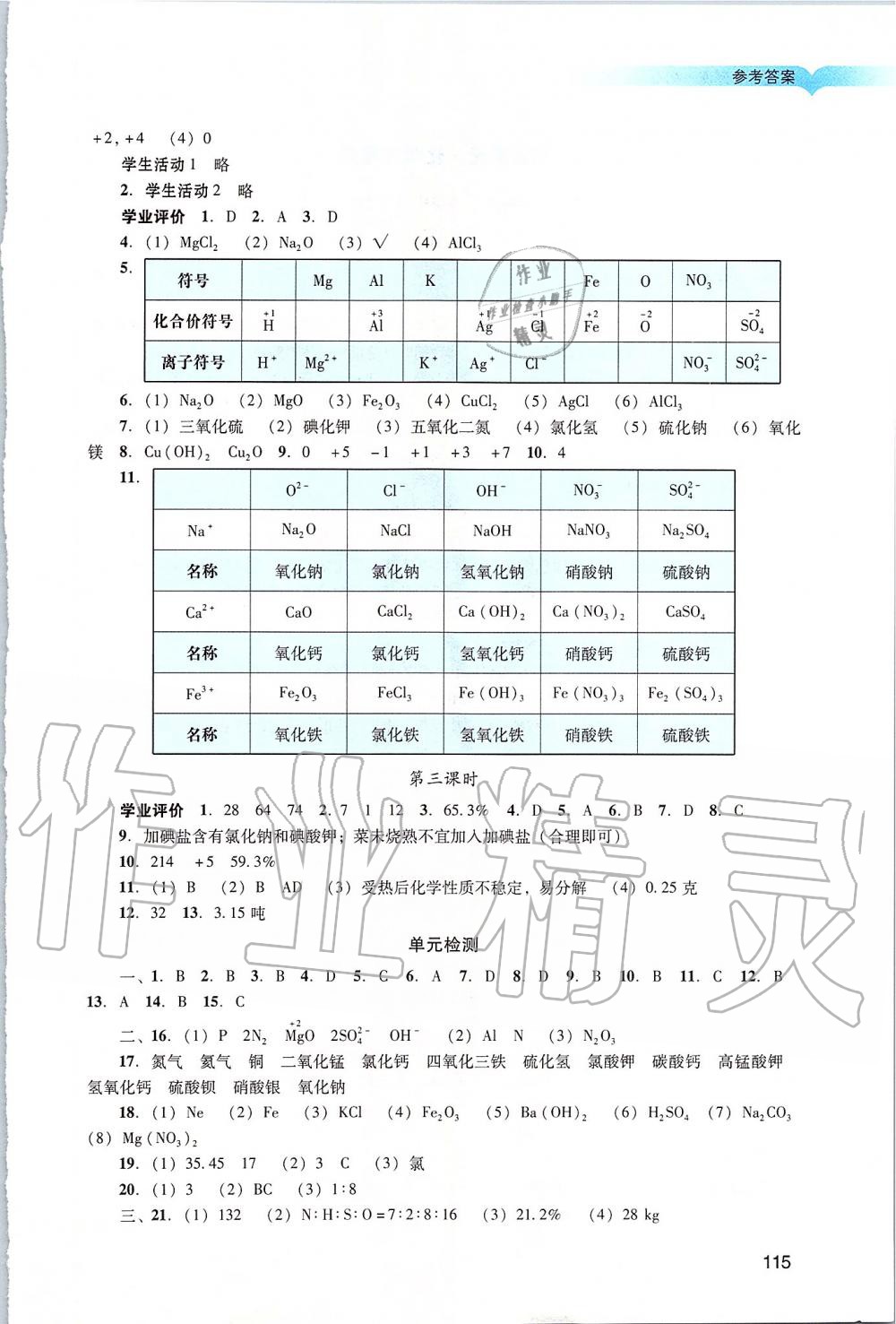 2019年陽(yáng)光學(xué)業(yè)評(píng)價(jià)九年級(jí)化學(xué)上冊(cè)人教版 第11頁(yè)