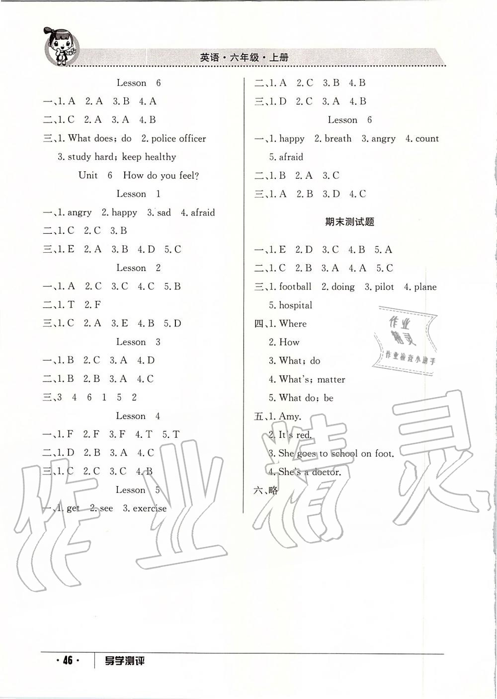 2019年金太陽導(dǎo)學(xué)案六年級英語上冊人教版 第10頁