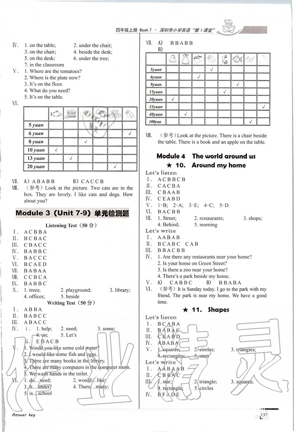 2019年深圳市小學(xué)英語第1課堂四年級上冊滬教版 第4頁