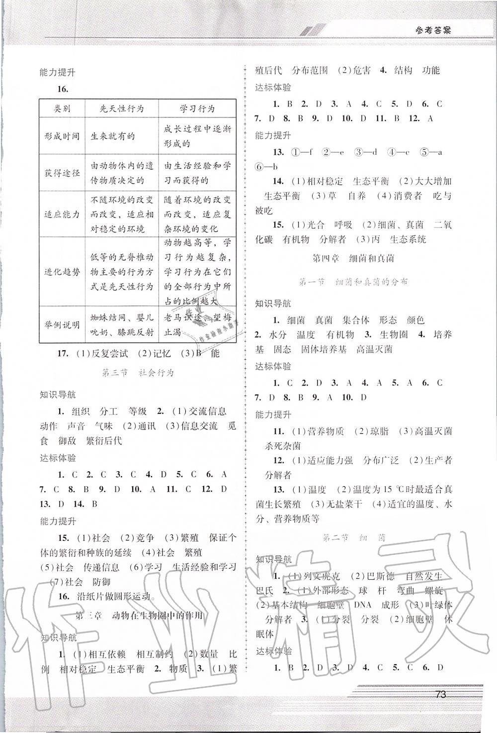 2019年新課程學(xué)習(xí)輔導(dǎo)八年級生物學(xué)上冊人教版中山專版 第3頁