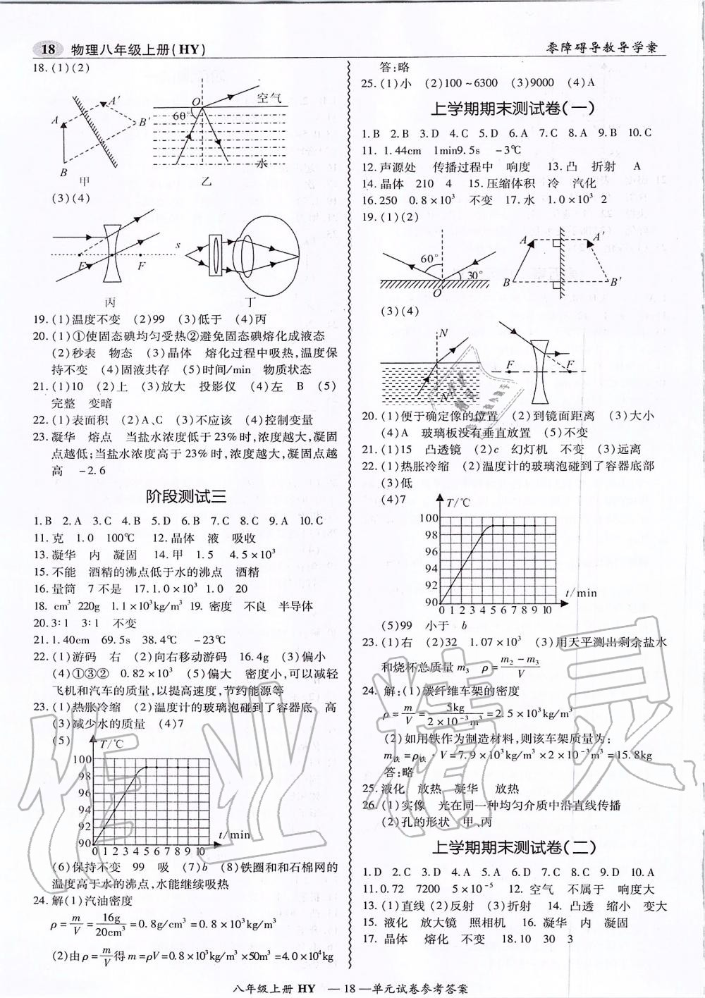 2019年零障碍导教导学案八年级物理上册沪粤版 第18页