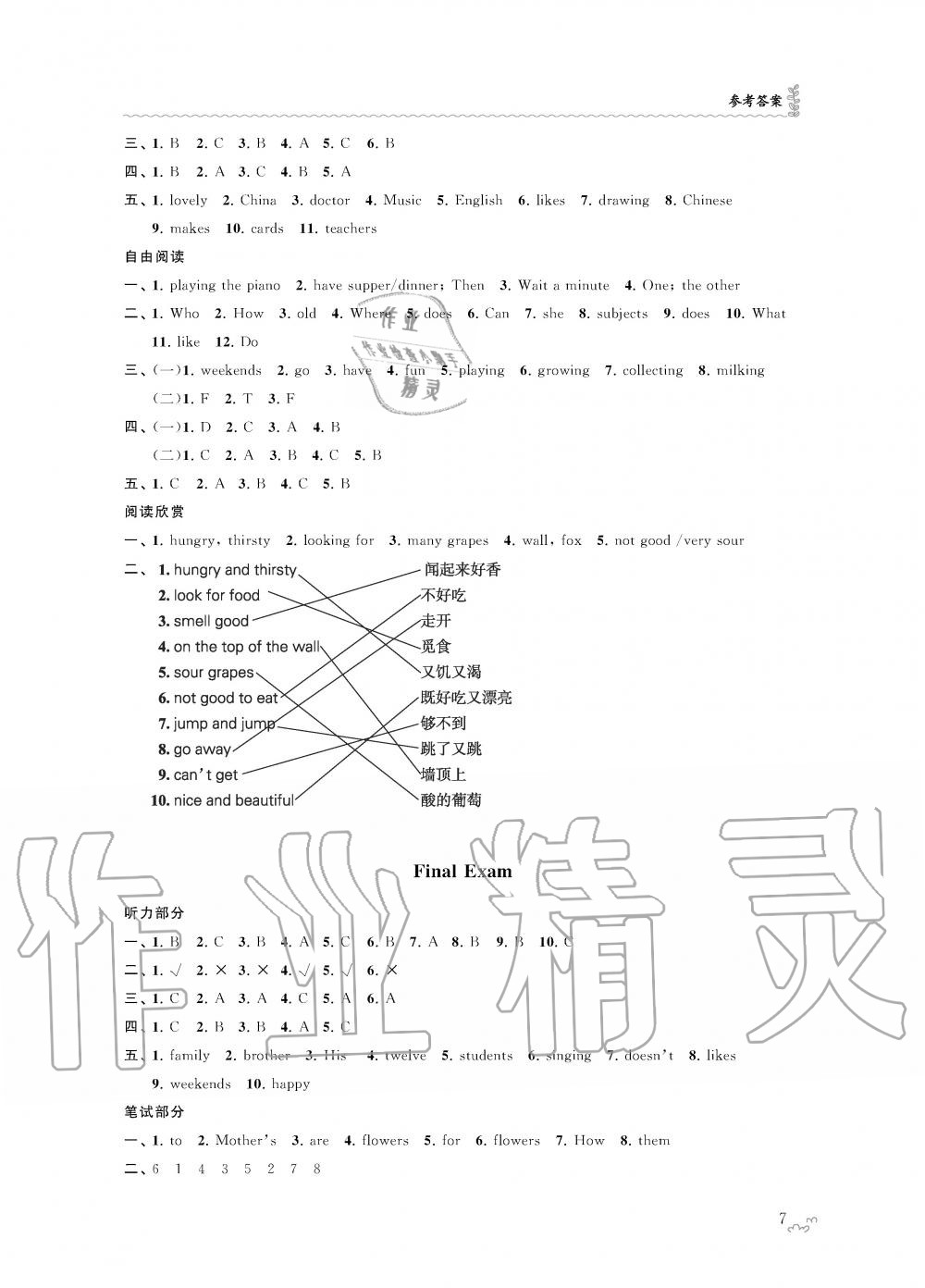 2019年創(chuàng)新聽(tīng)讀小學(xué)英語(yǔ)拓展課堂突破五年級(jí)上冊(cè)譯林版 第7頁(yè)