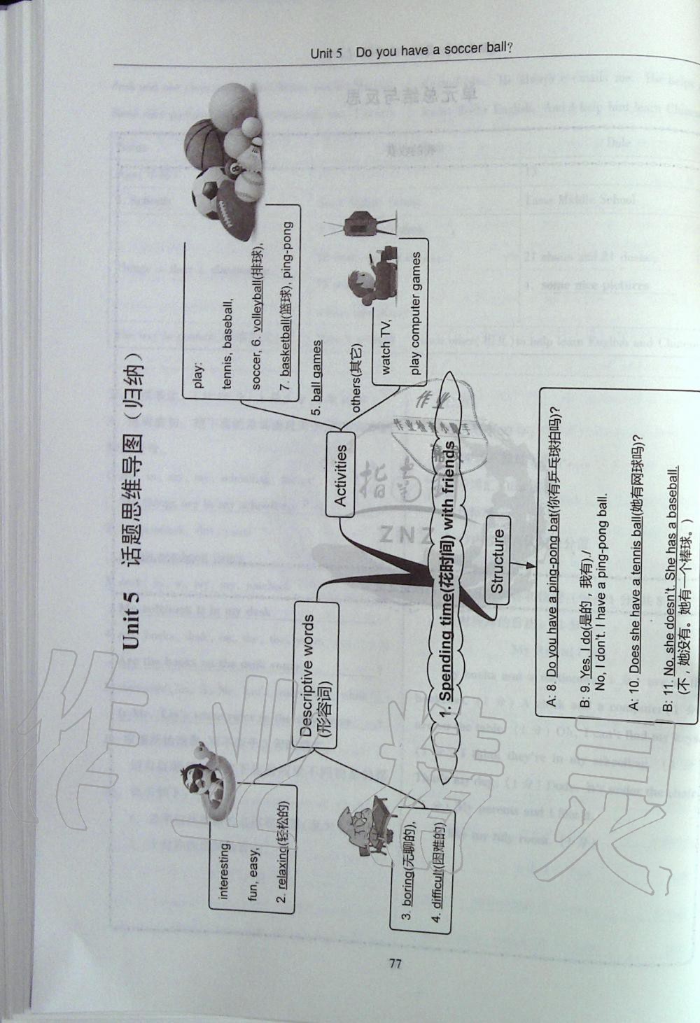 2019年指南针高分必备七年级英语上册人教版 第77页