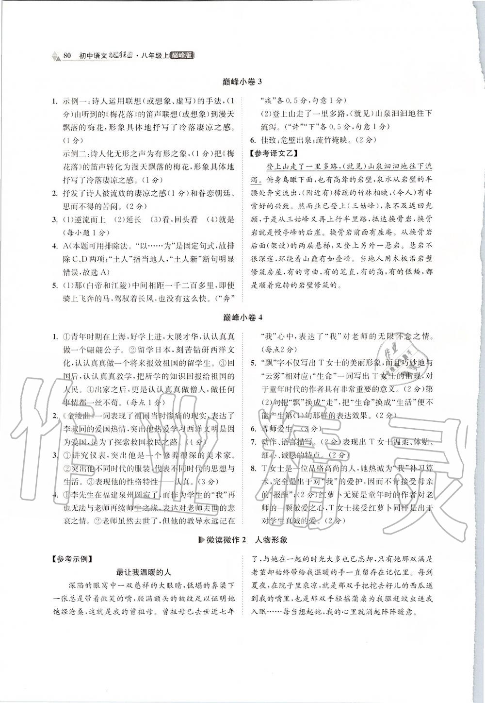 2019年初中語(yǔ)文小題狂做八年級(jí)上冊(cè)人教版巔峰版 第2頁(yè)