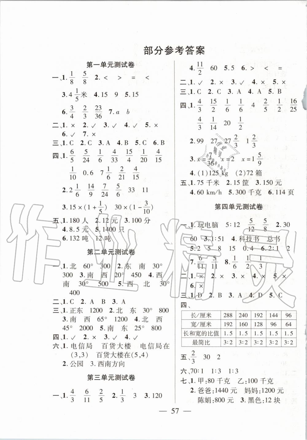 2019年新課程新練習(xí)六年級數(shù)學(xué)上冊人教版提升版 第5頁