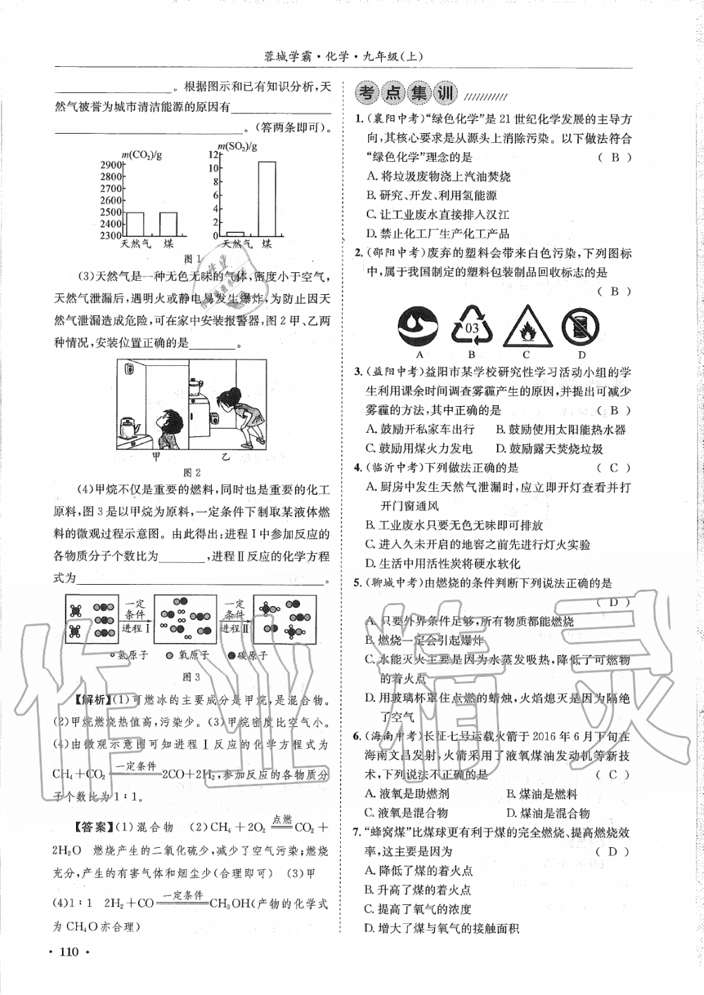 2019年蓉城学霸九年级化学上册人教版 第110页