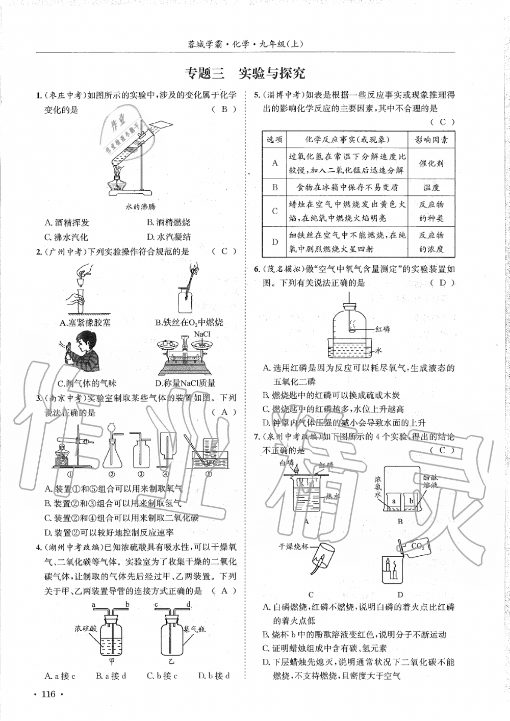 2019年蓉城學(xué)霸九年級(jí)化學(xué)上冊(cè)人教版 第116頁(yè)