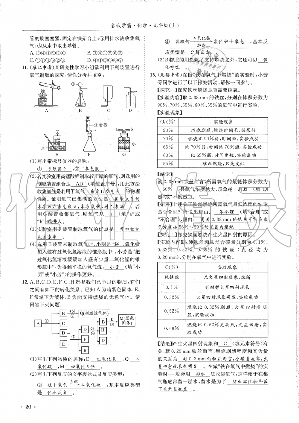 2019年蓉城學(xué)霸九年級化學(xué)上冊人教版 第30頁