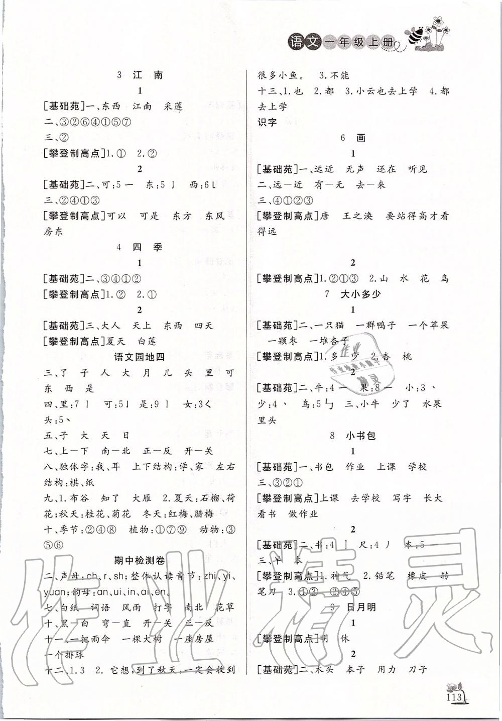 2019年小學(xué)課堂作業(yè)一年級(jí)語(yǔ)文上冊(cè)人教版 第3頁(yè)