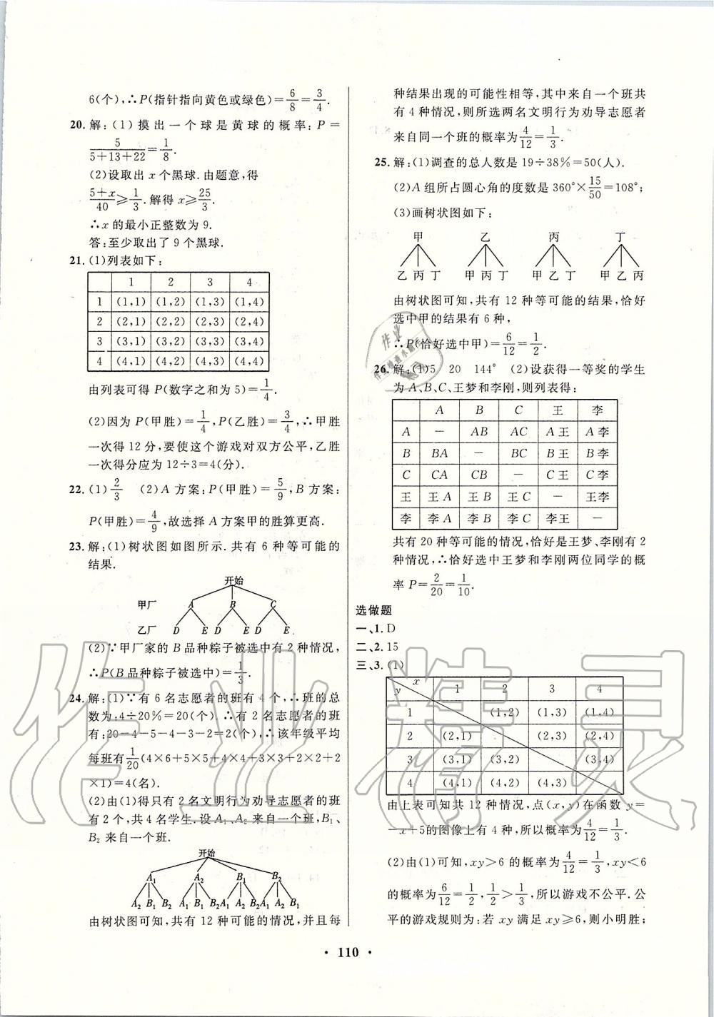 2019年一課三練單元測(cè)試九年級(jí)數(shù)學(xué)上冊(cè)人教版 第6頁