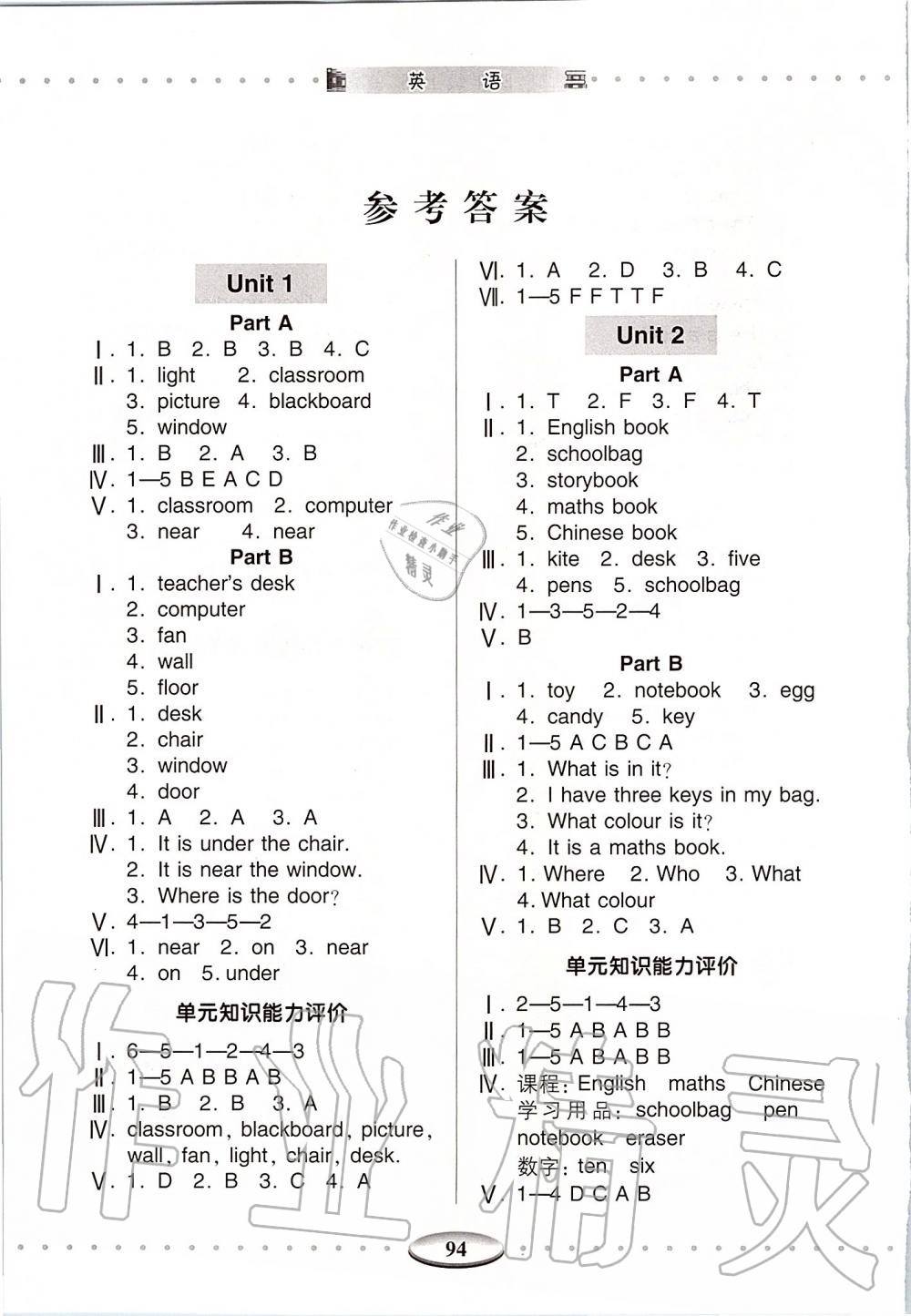 2019年智慧學(xué)習(xí)四年級英語上冊人教版 第1頁