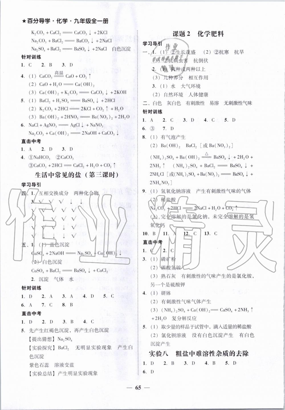 2019年百分导学九年级化学全一册人教版 第17页