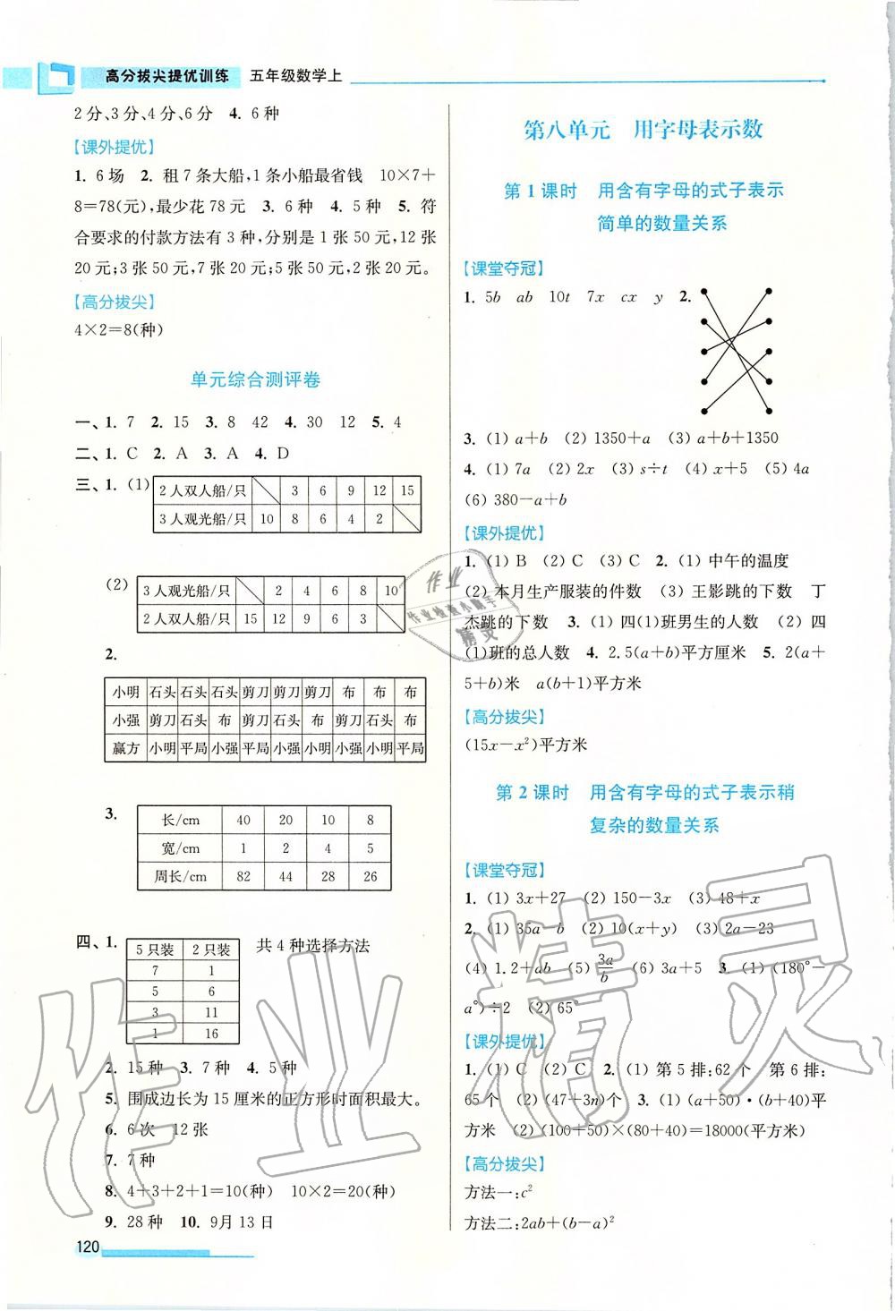 2019年高分拔尖提優(yōu)訓(xùn)練五年級(jí)數(shù)學(xué)上冊(cè)江蘇版 第12頁(yè)