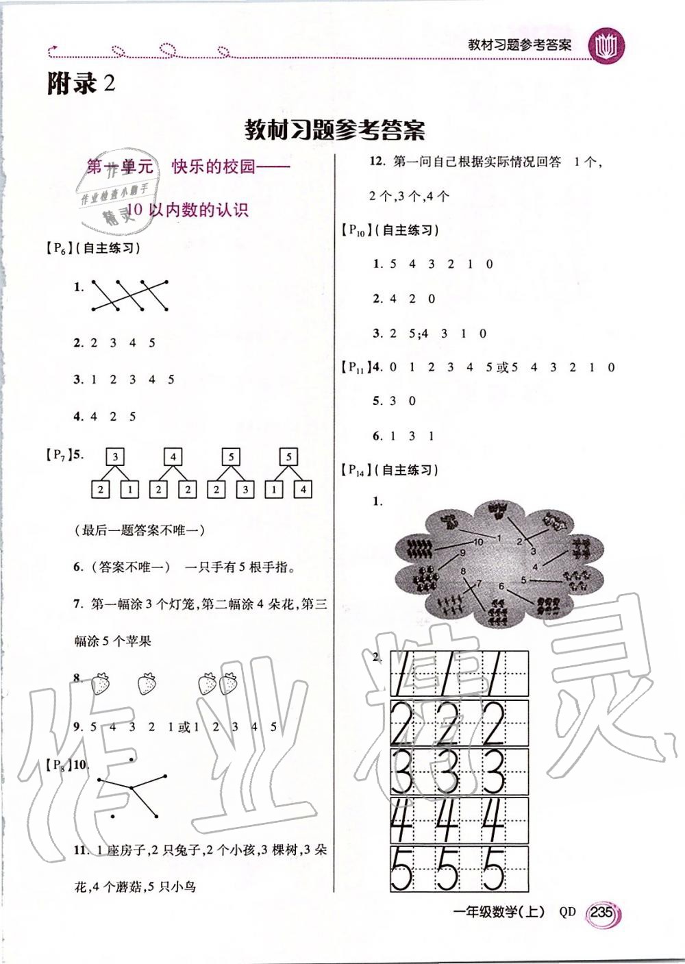 2019年倍速學(xué)習(xí)法一年級數(shù)學(xué)上冊青島版五四制 第16頁