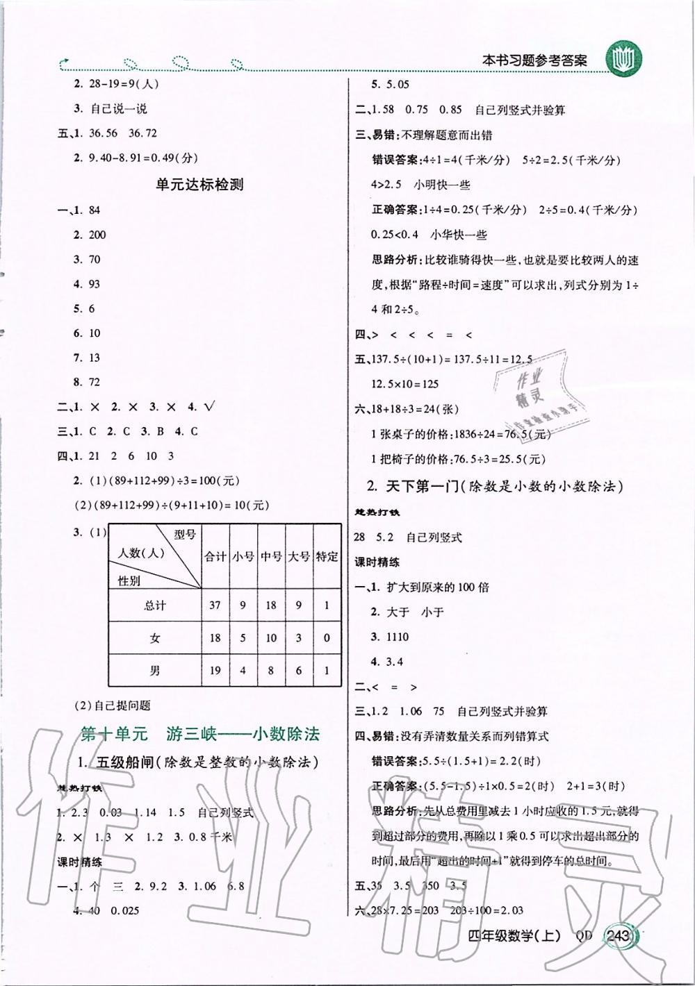 2019年倍速学习法四年级数学上册青岛版五四制 第10页