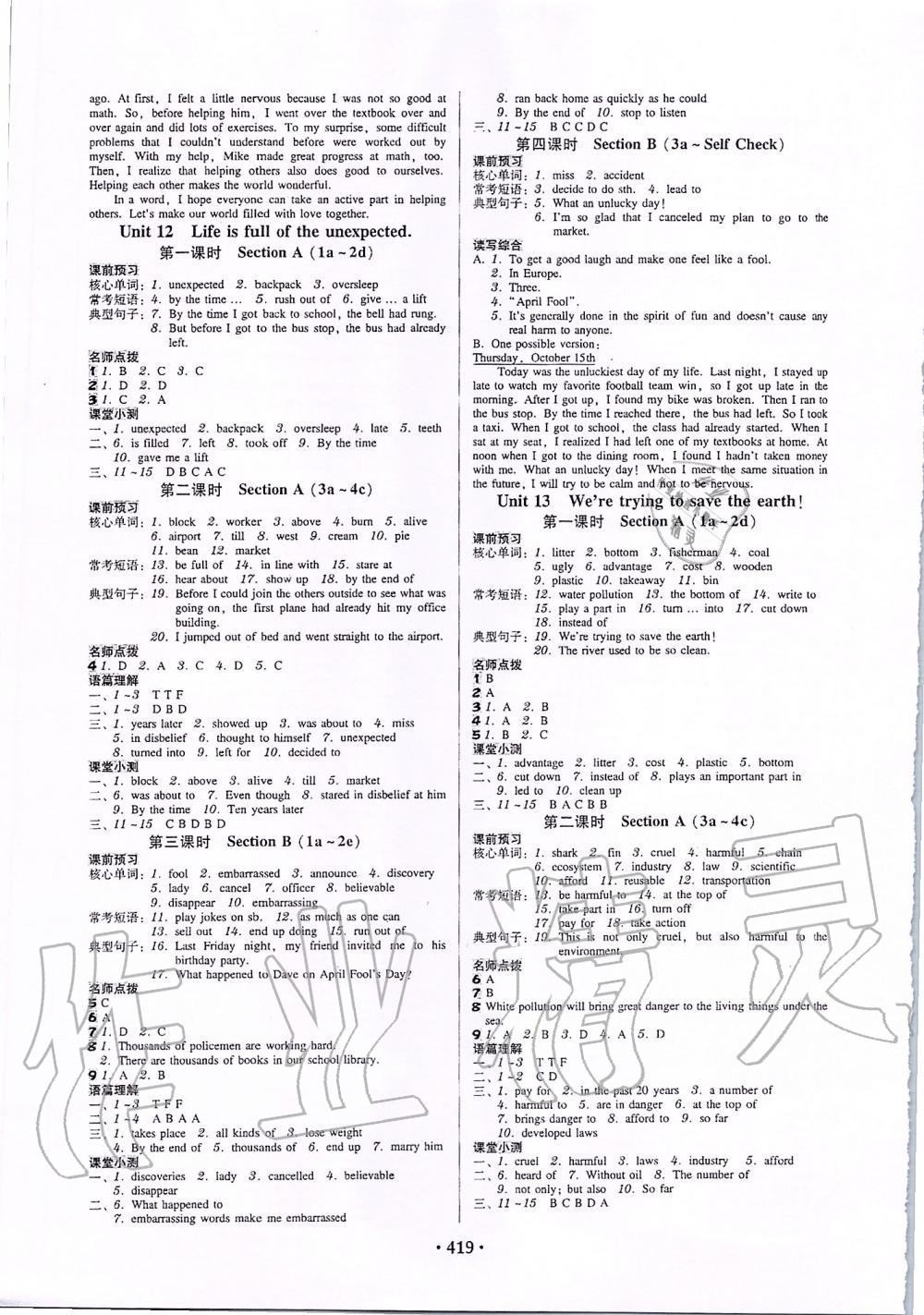 2019年百年學(xué)典廣東學(xué)導(dǎo)練九年級英語全一冊人教新目標(biāo)版 第9頁