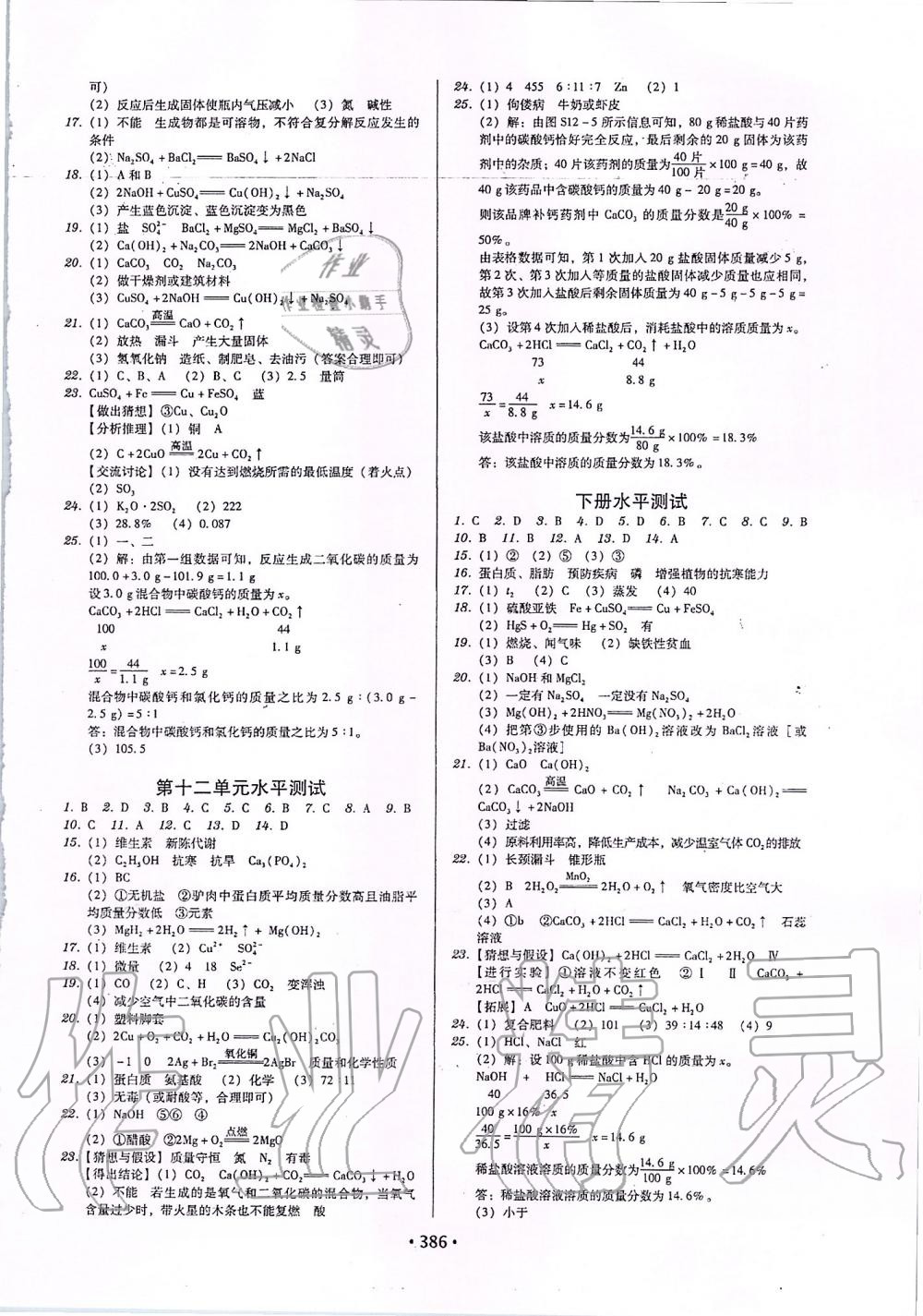 2019年百年学典广东学导练九年级化学全一册人教版 第24页