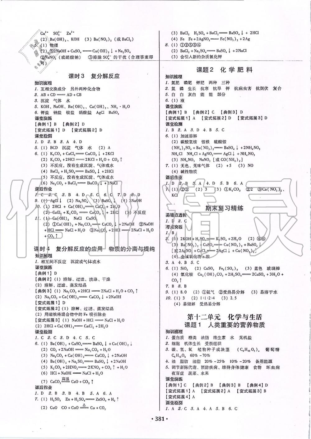 2019年百年学典广东学导练九年级化学全一册人教版 第19页