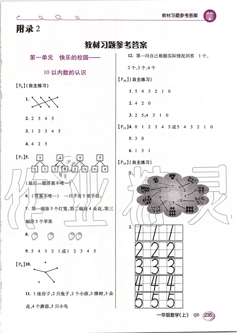 2019年課本一年級數(shù)學上冊青島版五四制 第1頁