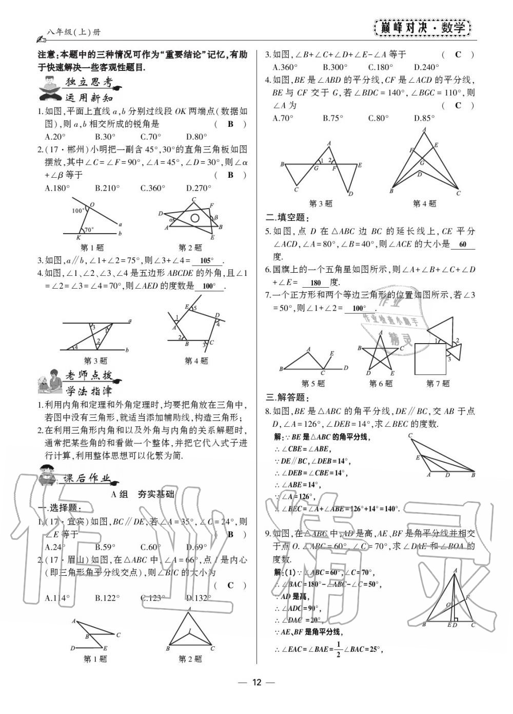 2019年巔峰對決八年級數(shù)學(xué)上冊人教版 第13頁