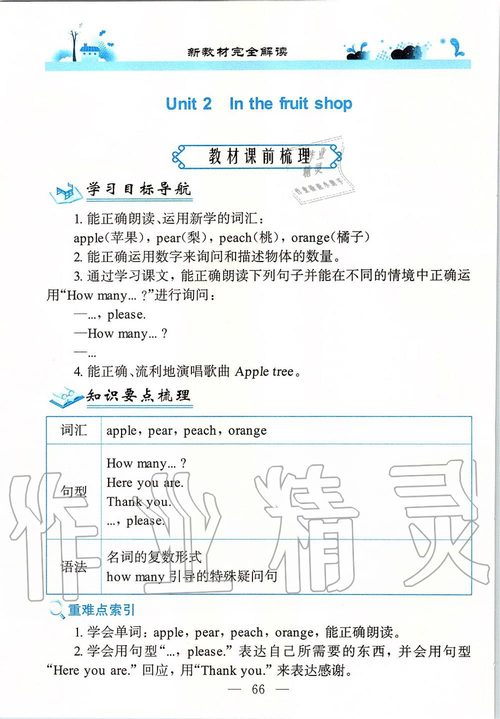 2019年課本一年級英語第一學期牛津上海版 第66頁