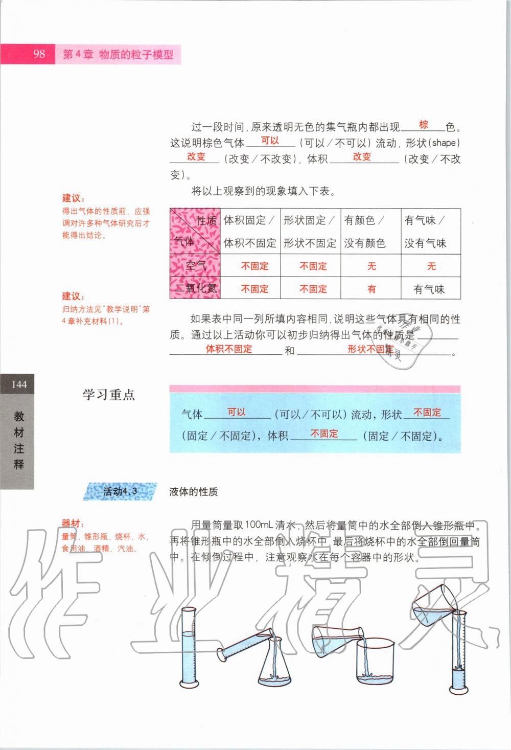 2019年课本六年级科学第一学期沪教版 第96页