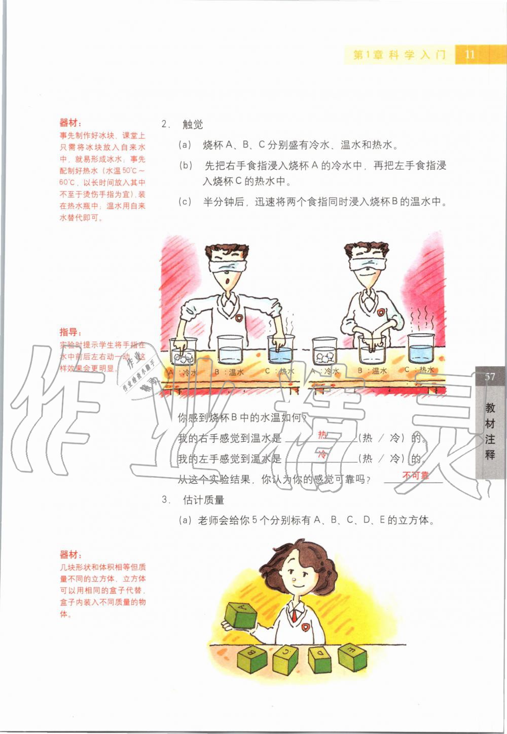 2019年课本六年级科学第一学期沪教版 第11页