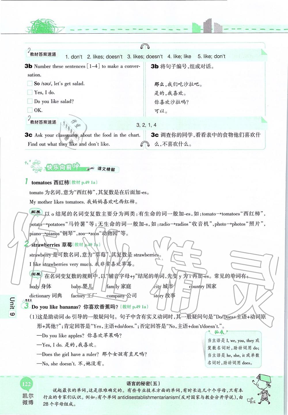 2019年课本六年级英语上册鲁教版五四制&nbsp;第122页