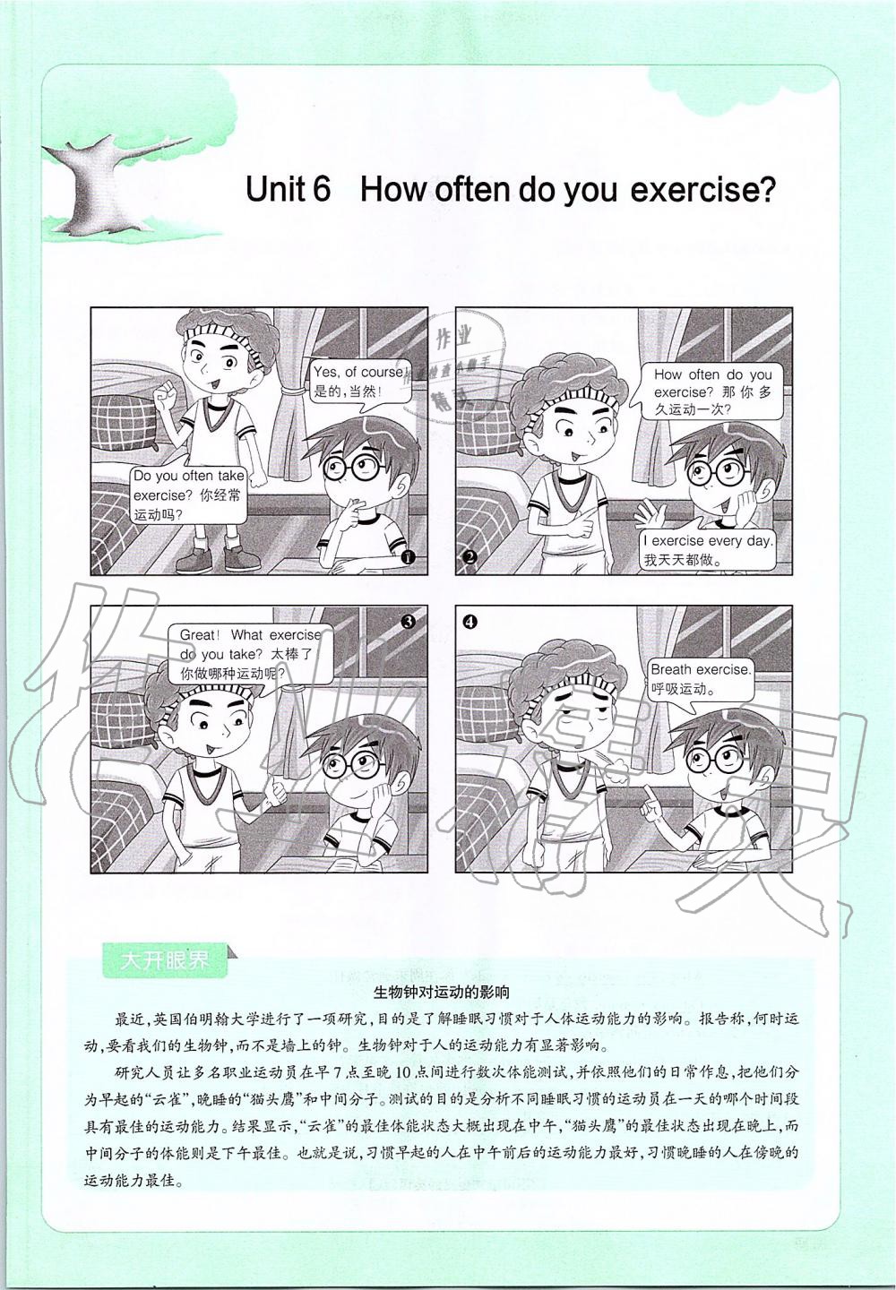 2019年课本七年级英语上册鲁教版五四制&nbsp;第103页