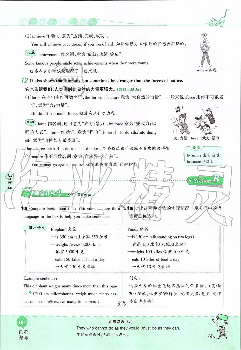 2019年课本八年级英语上册鲁教版五四制&nbsp;第104页